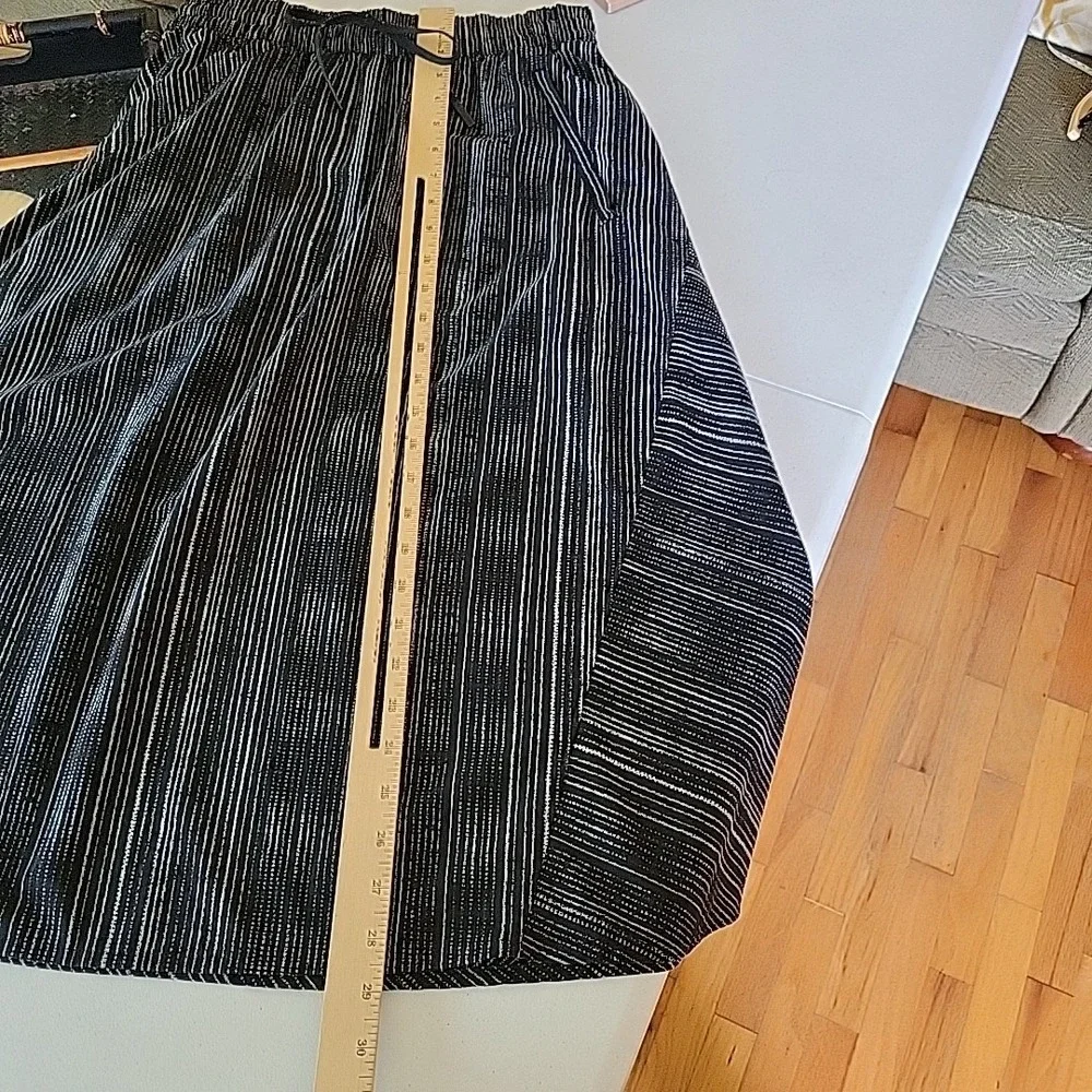 Athleta Arrival Skirt Black Plaid A-Line Elastic Waist‎ Athleisure Casual Sporty